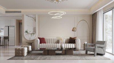 现代客餐厅3D模型下载